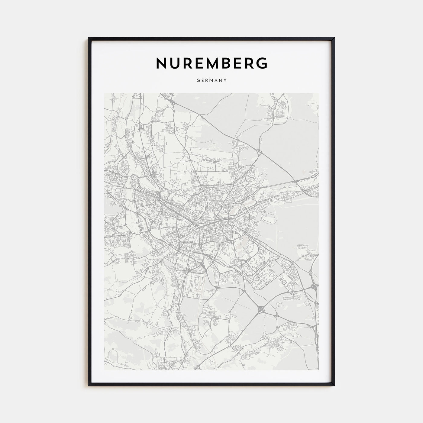 Nuremberg Map Portrait Poster