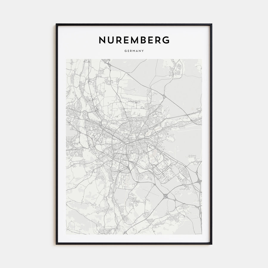 Nuremberg Map Portrait Poster