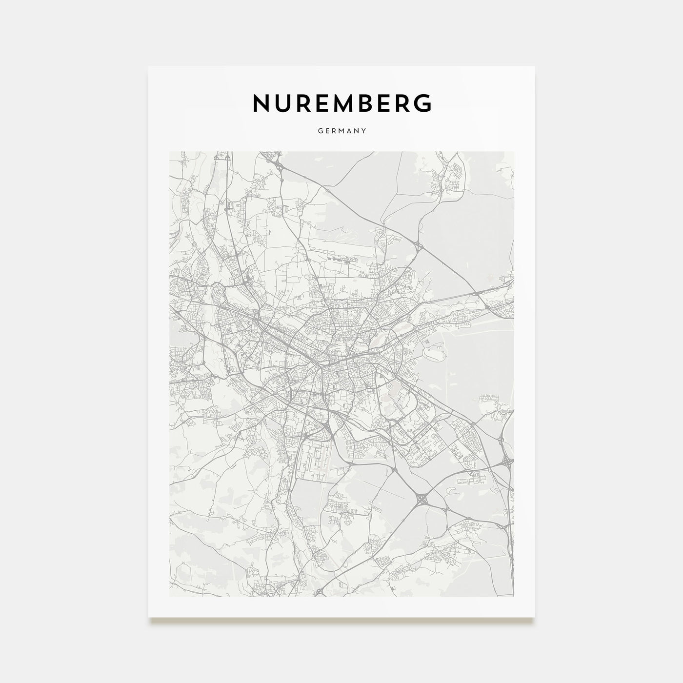 Nuremberg Map Portrait Poster