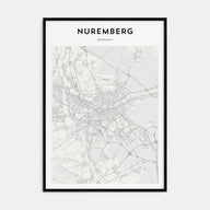 Nuremberg Map Portrait Poster