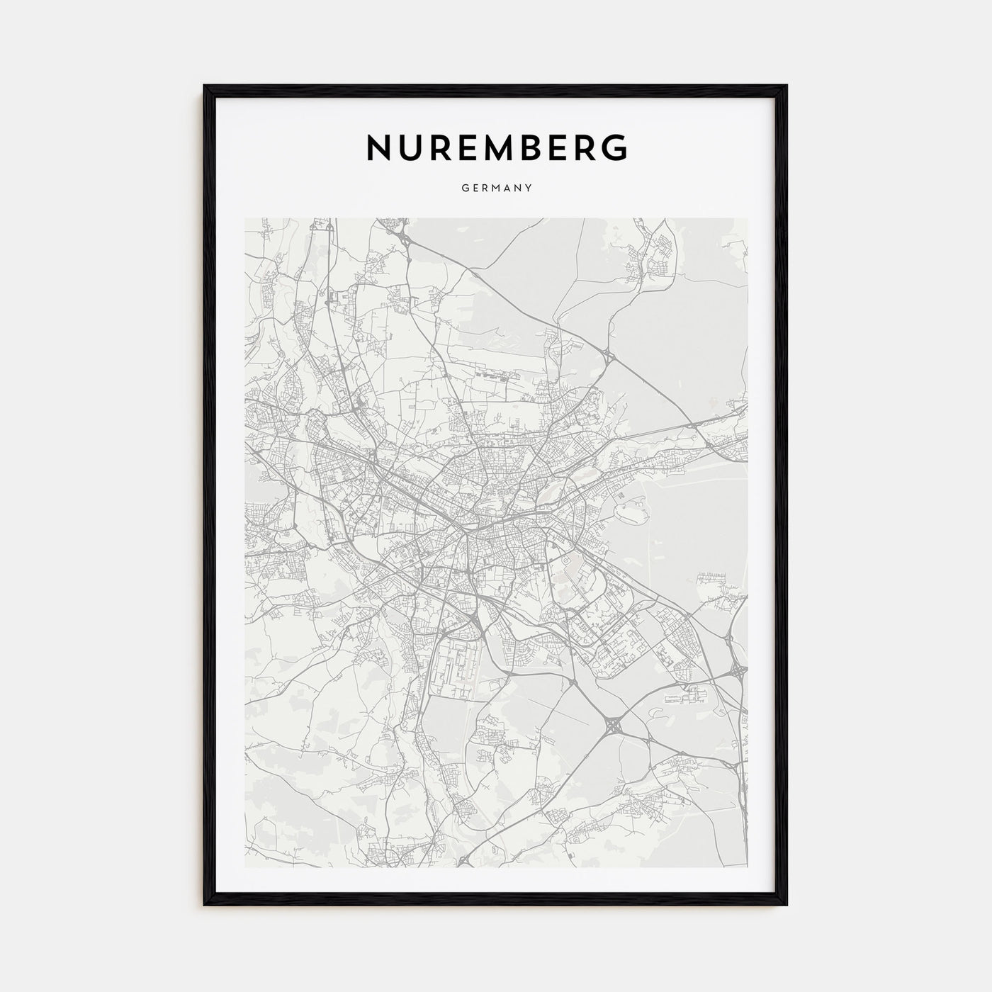 Nuremberg Map Portrait Poster