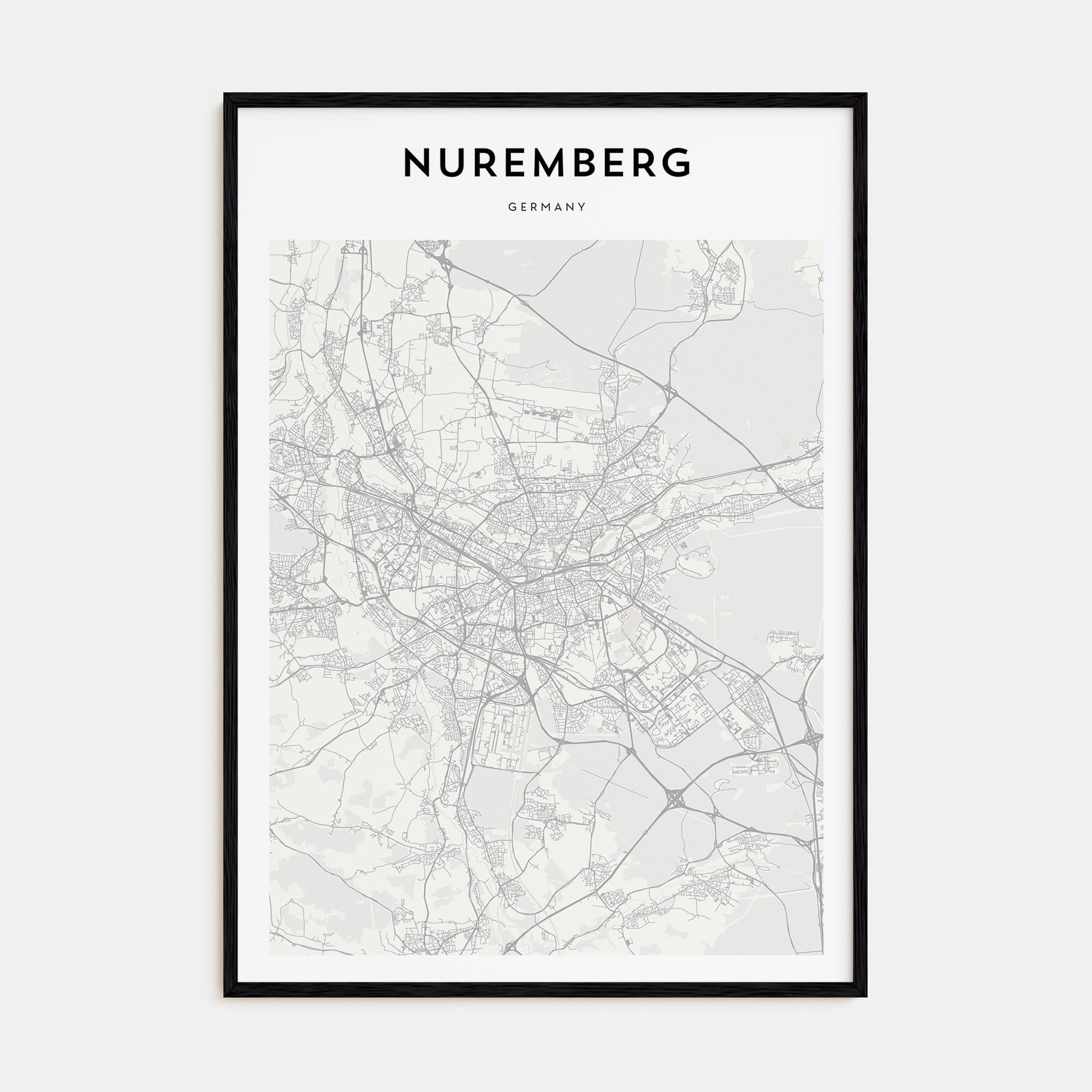 Nuremberg Map Portrait Poster