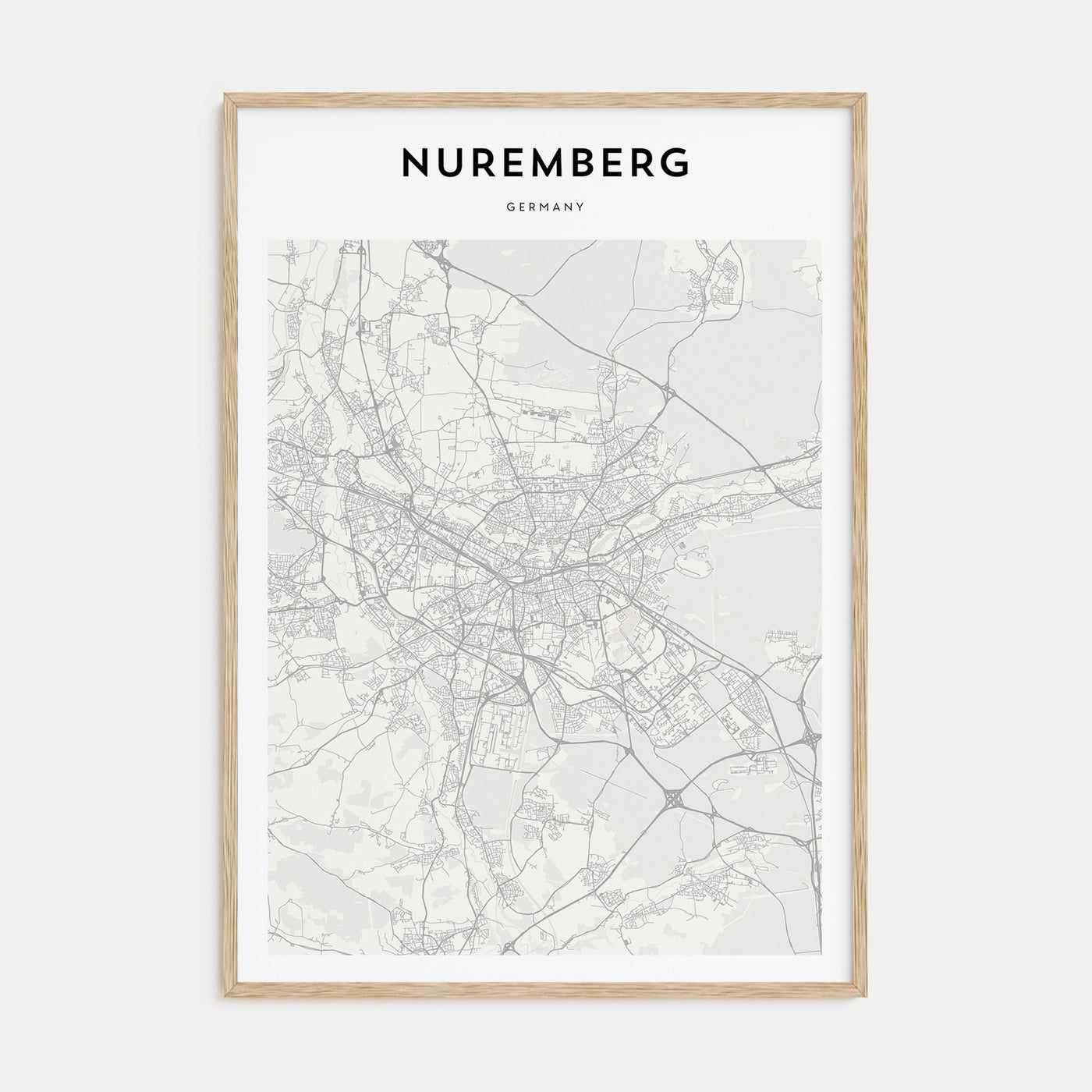 Nuremberg Map Portrait Poster