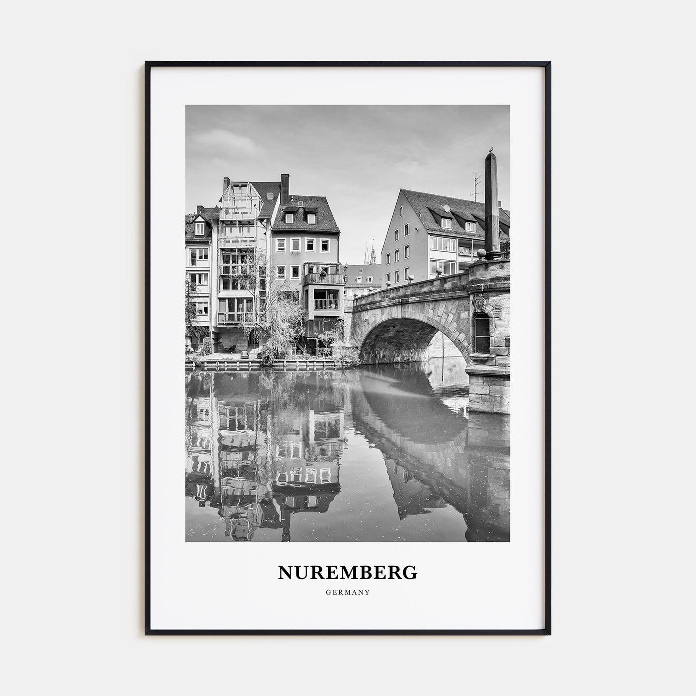 Nuremberg Portrait B&W Poster