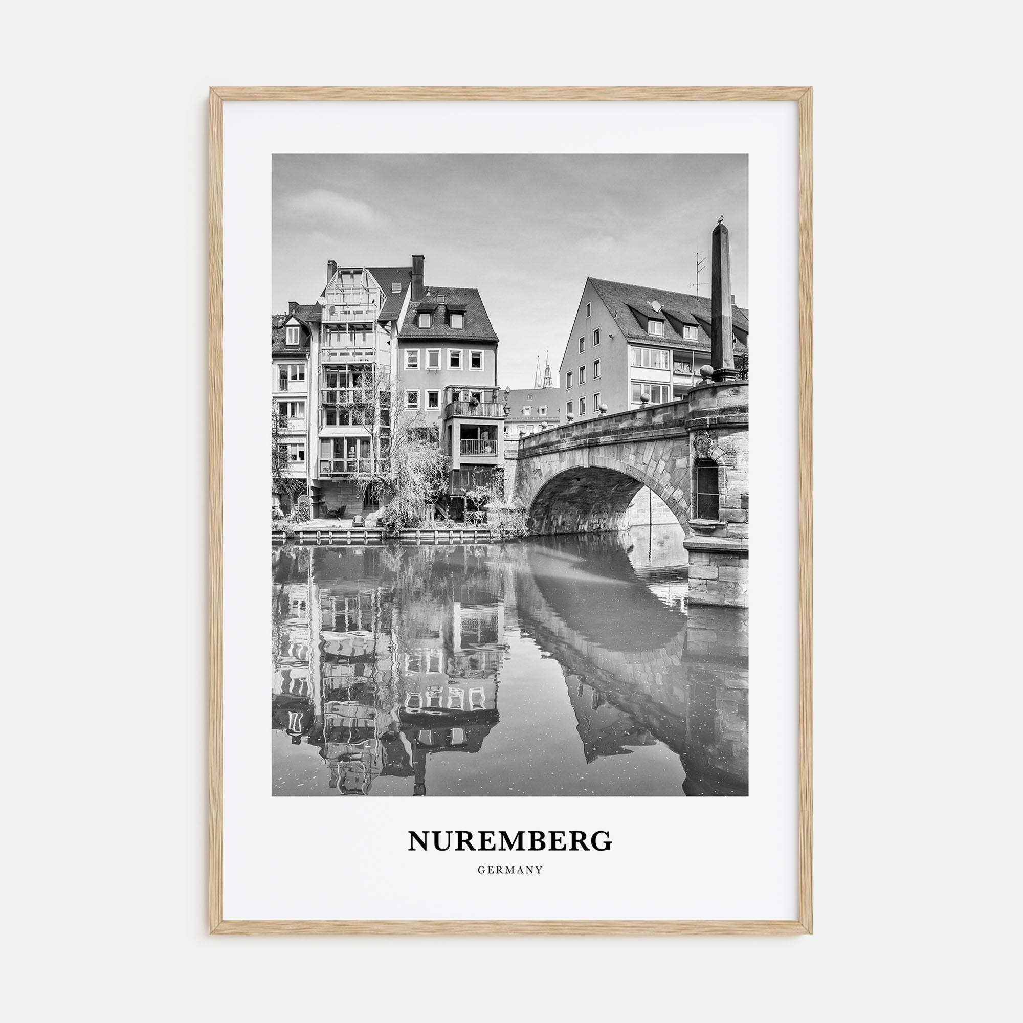 Nuremberg Portrait B&W Poster