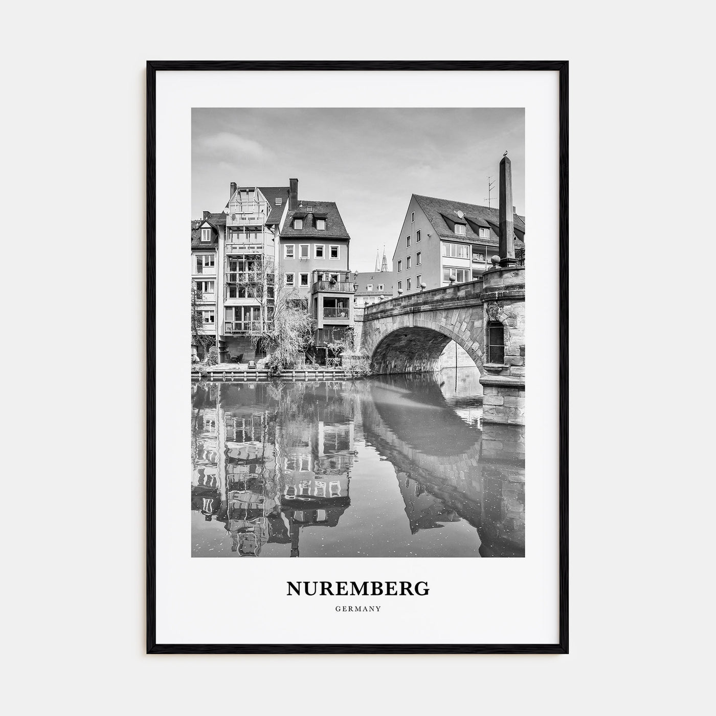 Nuremberg Portrait B&W Poster
