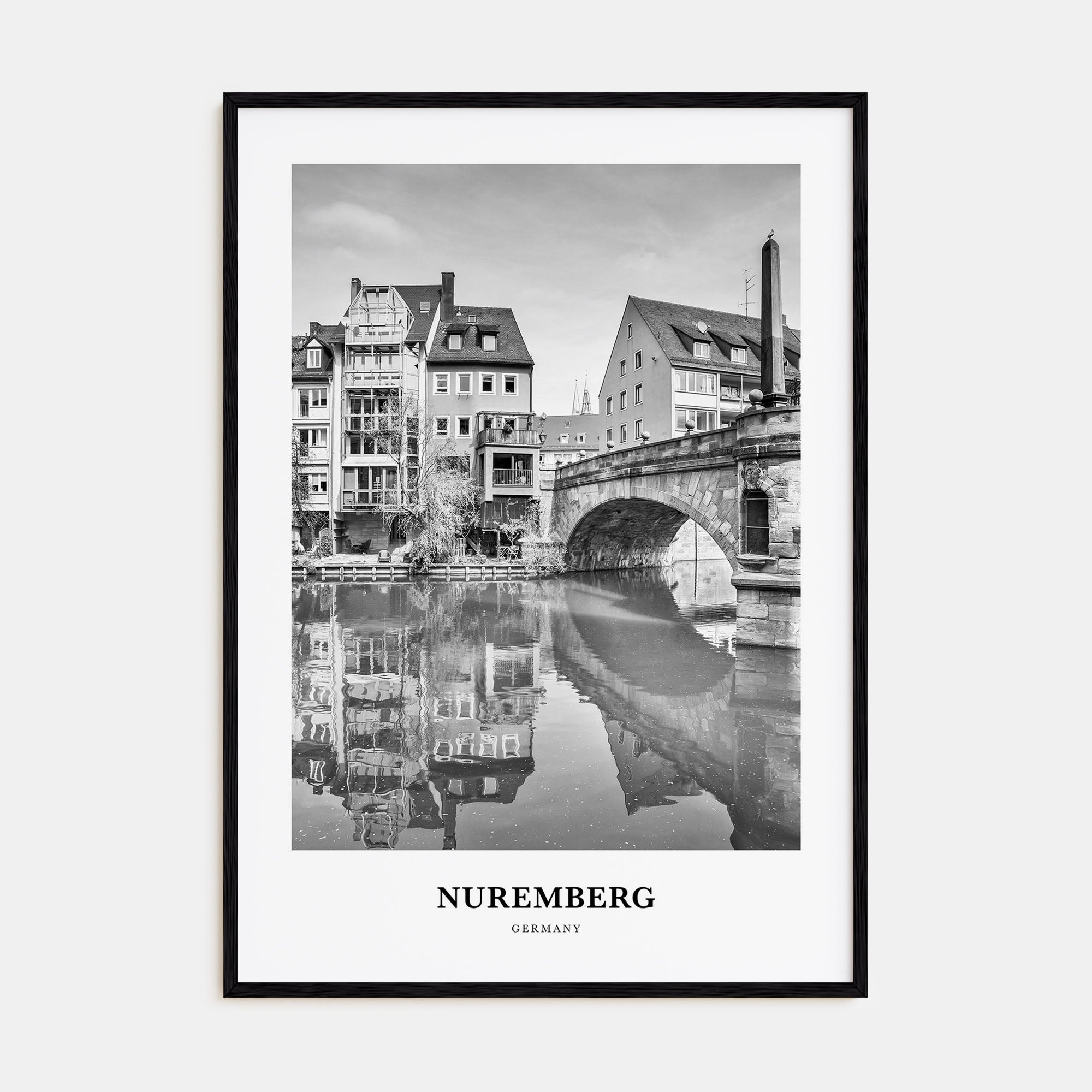 Nuremberg Portrait B&W Poster