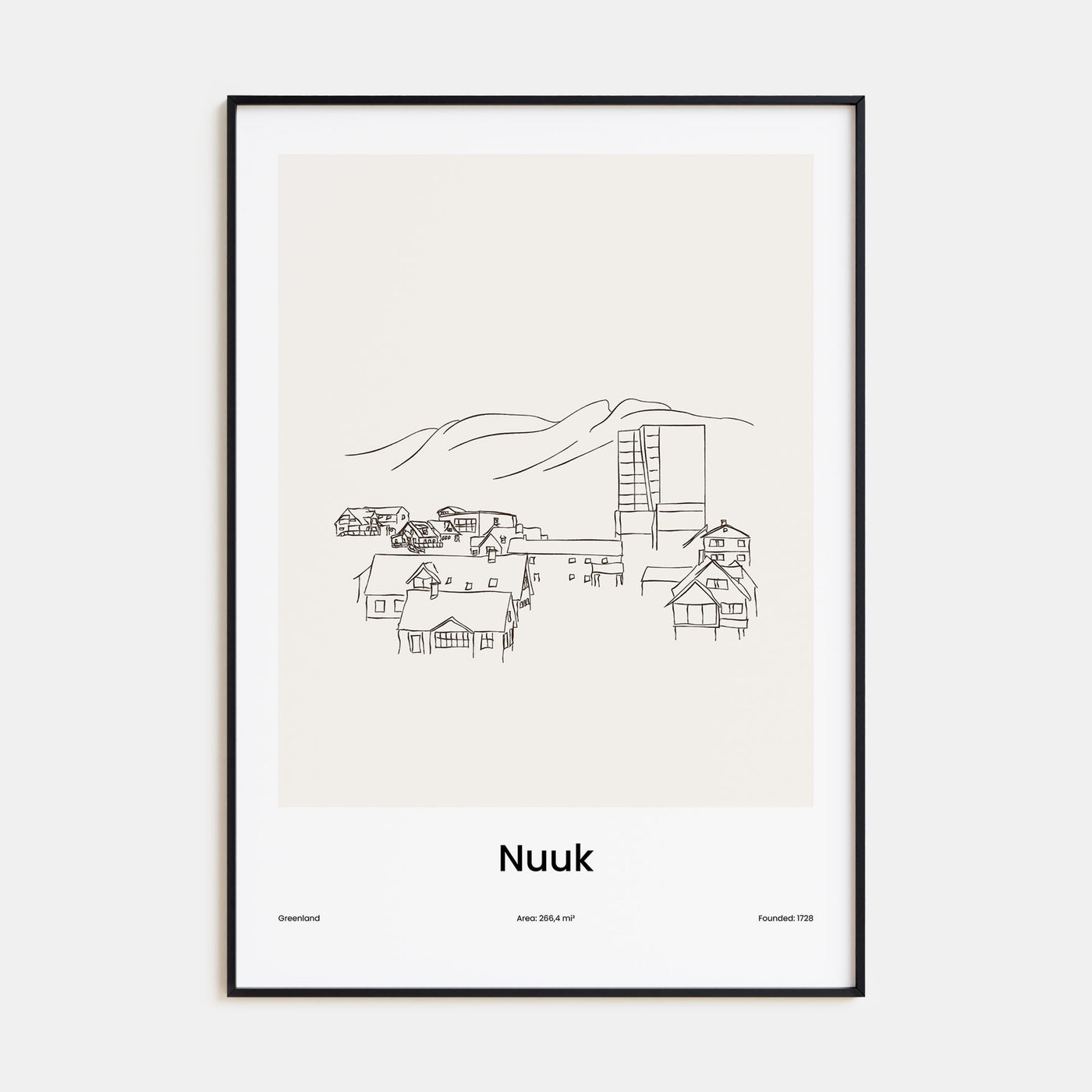 Nuuk Drawn Poster