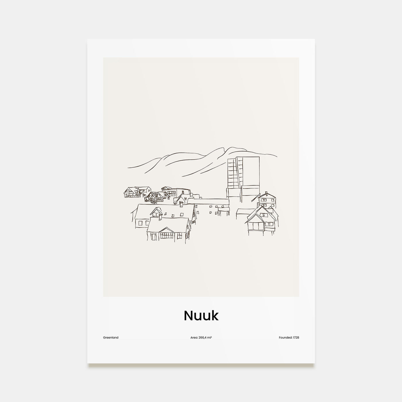 Nuuk Drawn Poster