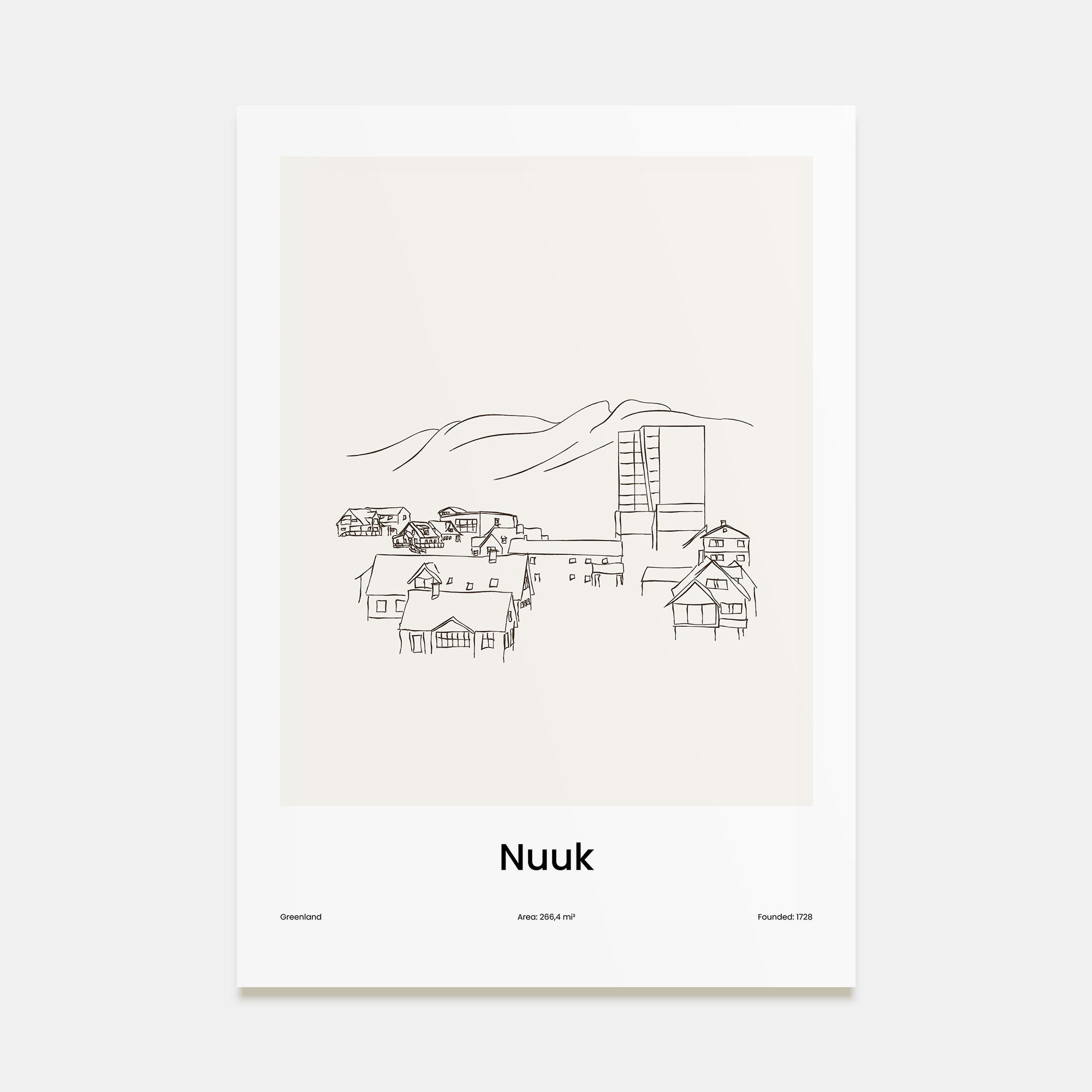 Nuuk Drawn Poster