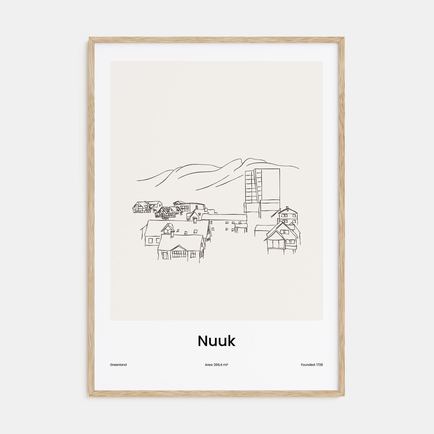 Nuuk Drawn Poster