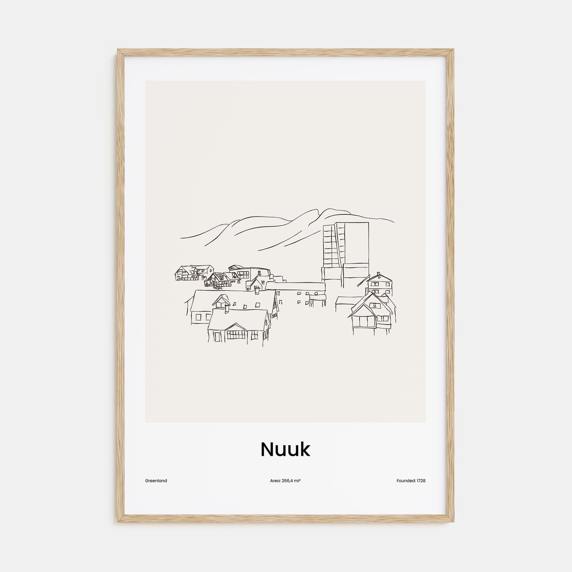 Nuuk Drawn Poster