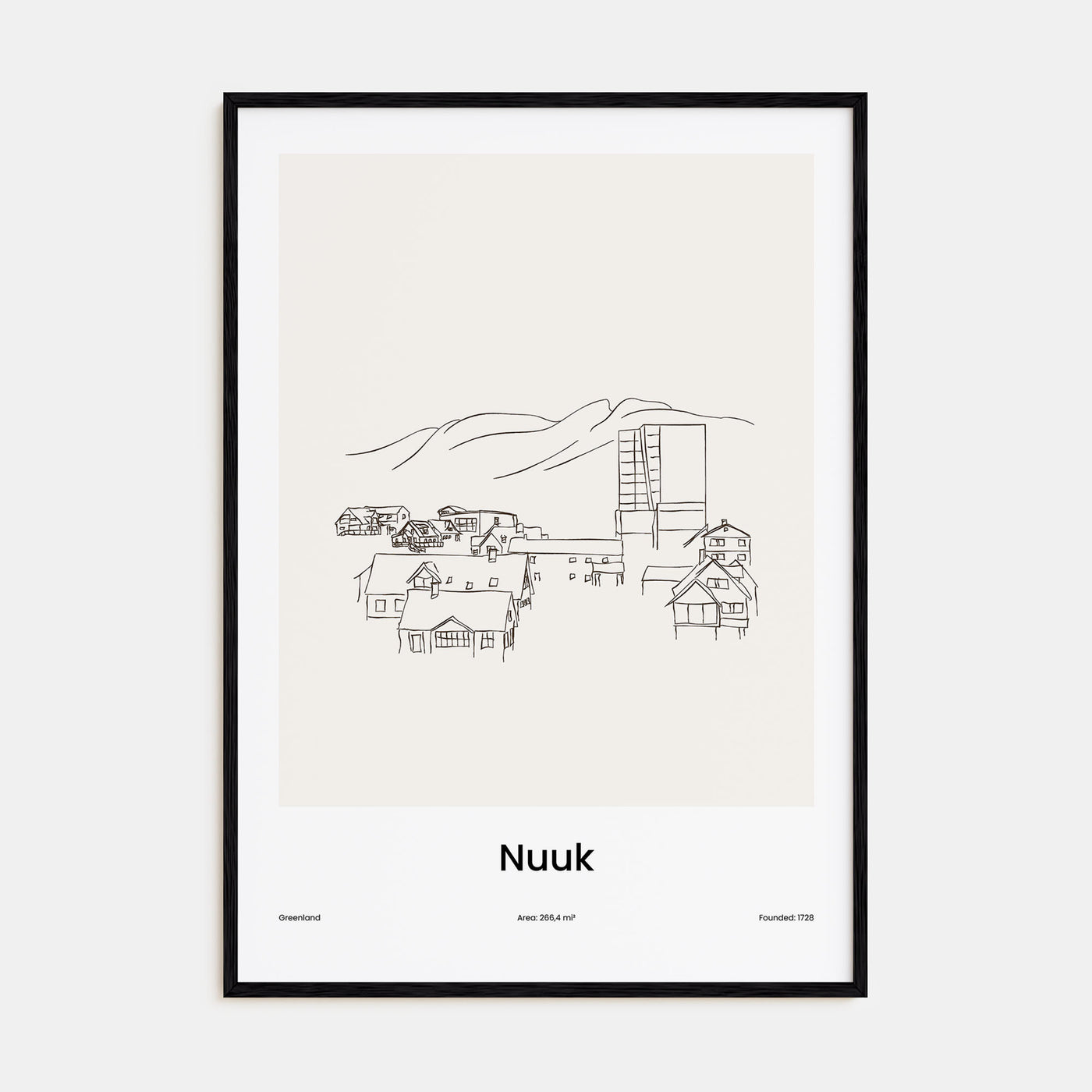 Nuuk Drawn Poster