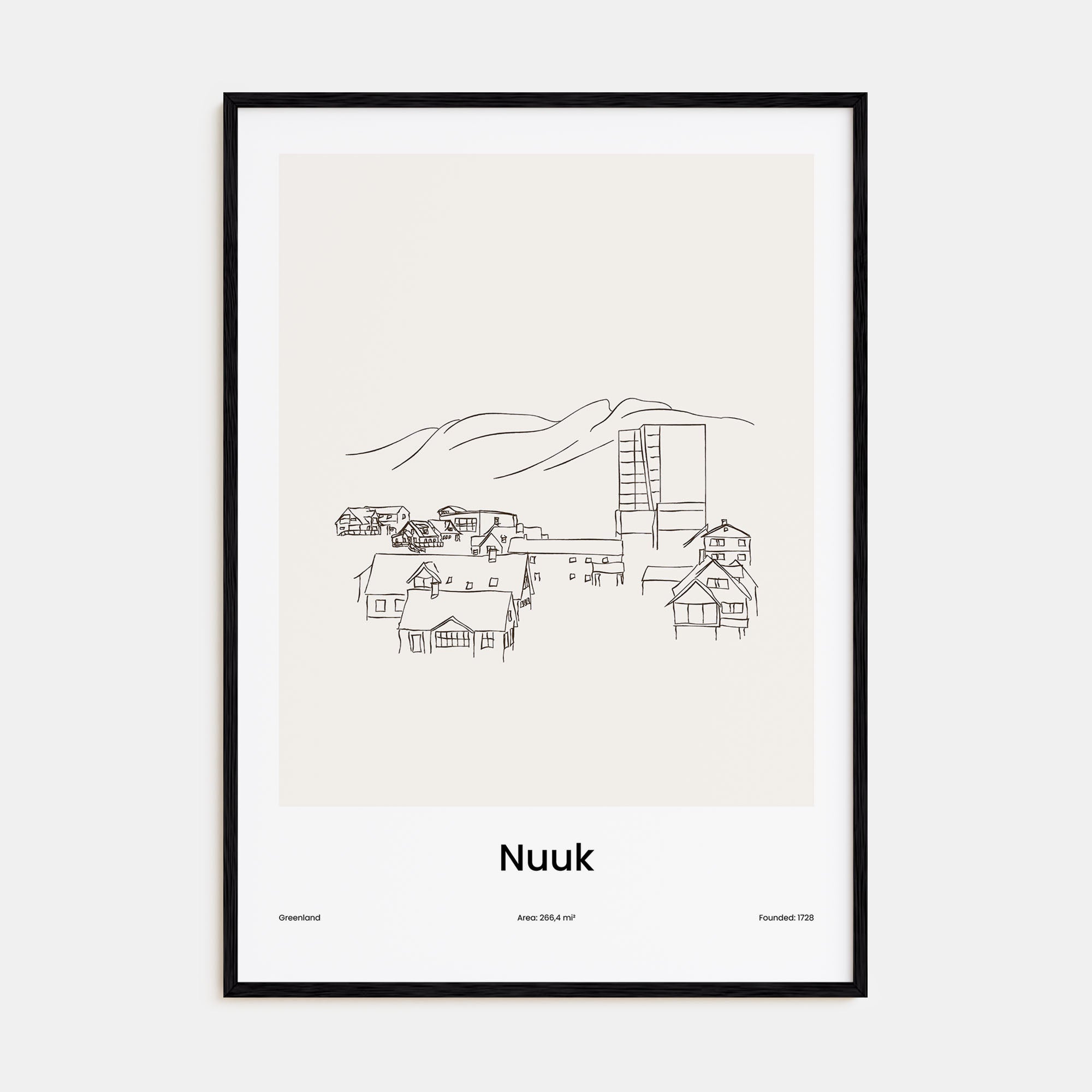Nuuk Drawn Poster