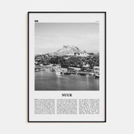 Nuuk Travel B&W Poster