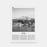 Nuuk Travel B&W Poster