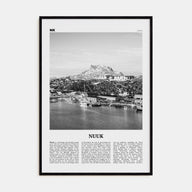 Nuuk Travel B&W Poster
