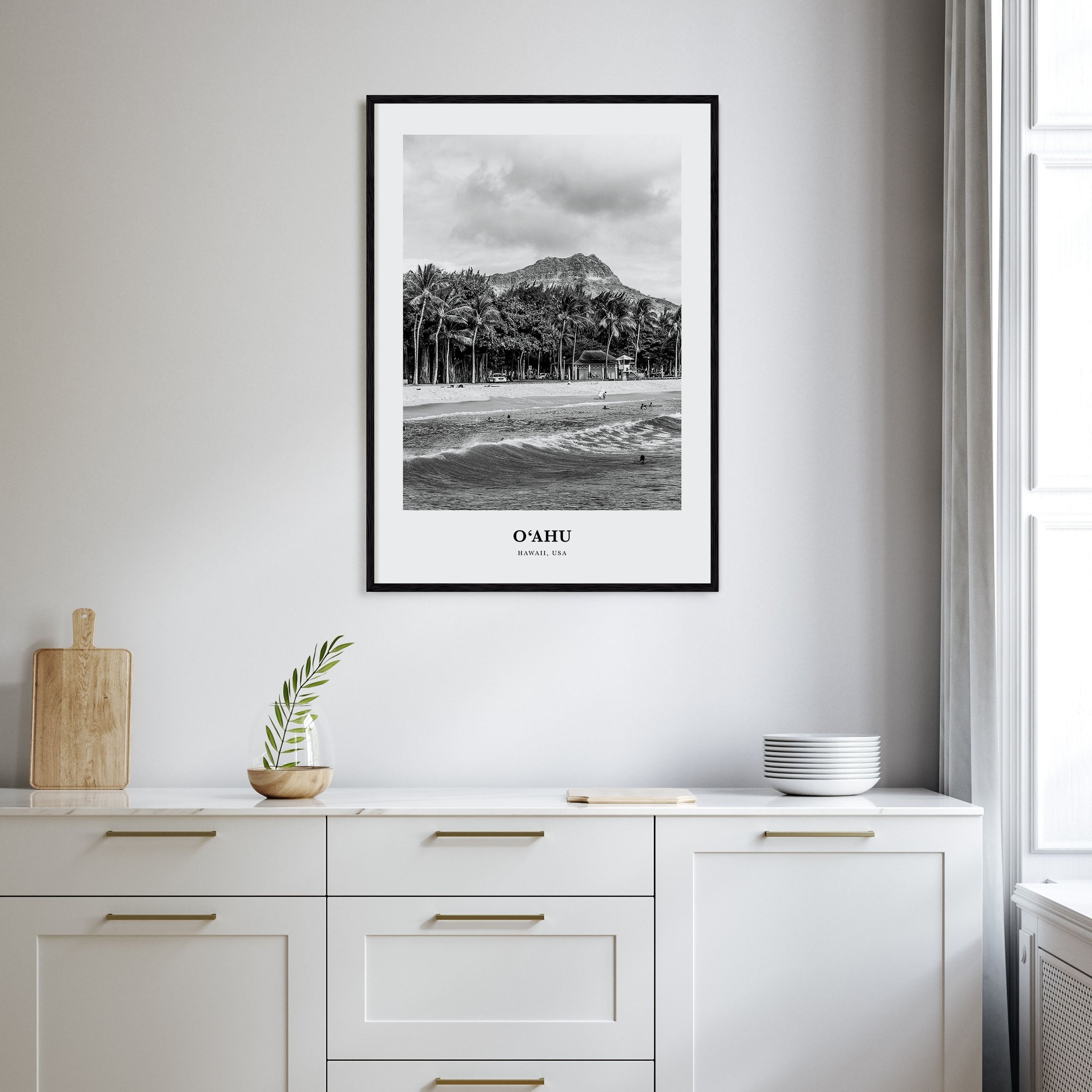 O‘ahu Portrait B&W Poster