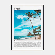O‘ahu Travel Color Poster