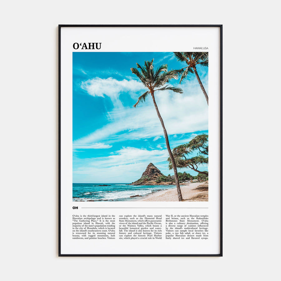 O‘ahu Travel Color Poster