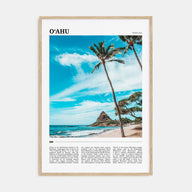 O‘ahu Travel Color Poster