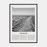 Oak Island Travel B&W Poster
