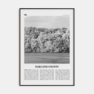 Oakland County Travel B&W Poster