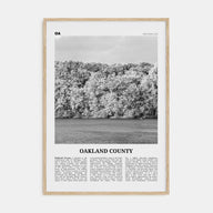 Oakland County Travel B&W Poster