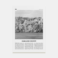Oakland County Travel B&W Poster