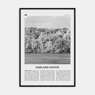 Oakland County Travel B&W Poster