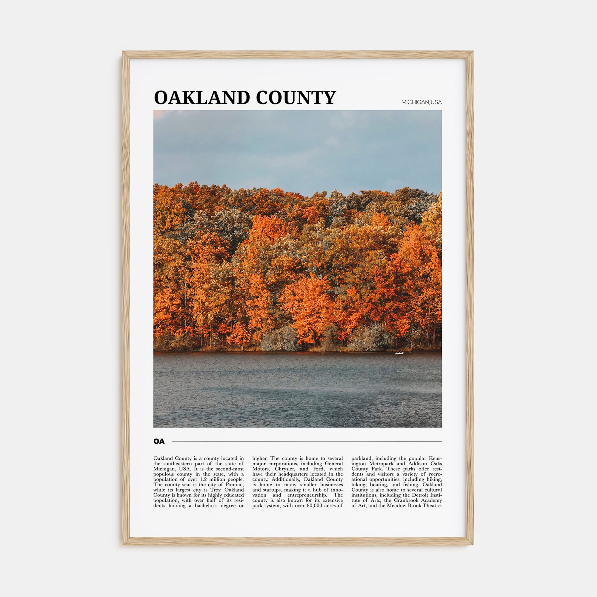 Oakland County Travel Color Poster