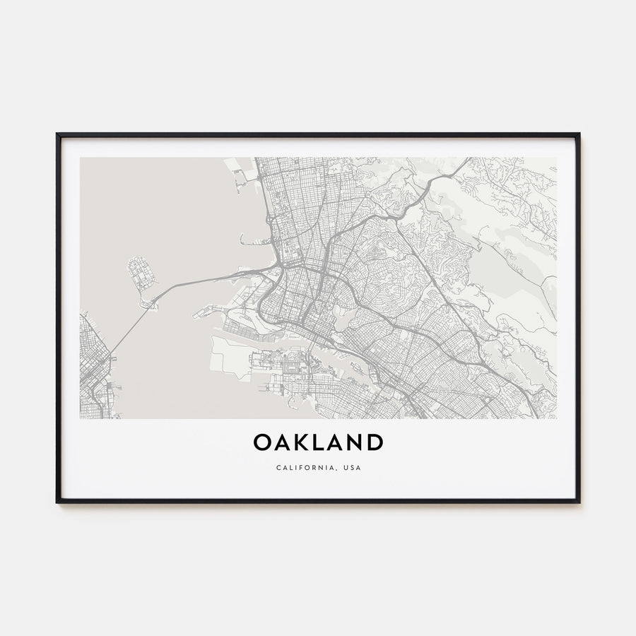 Oakland Map Landscape Poster