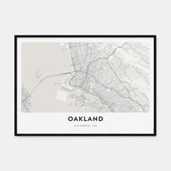Oakland Map Landscape Poster