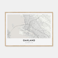 Oakland Map Landscape Poster