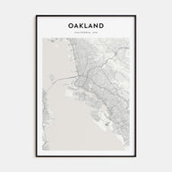 Oakland Map Portrait Poster