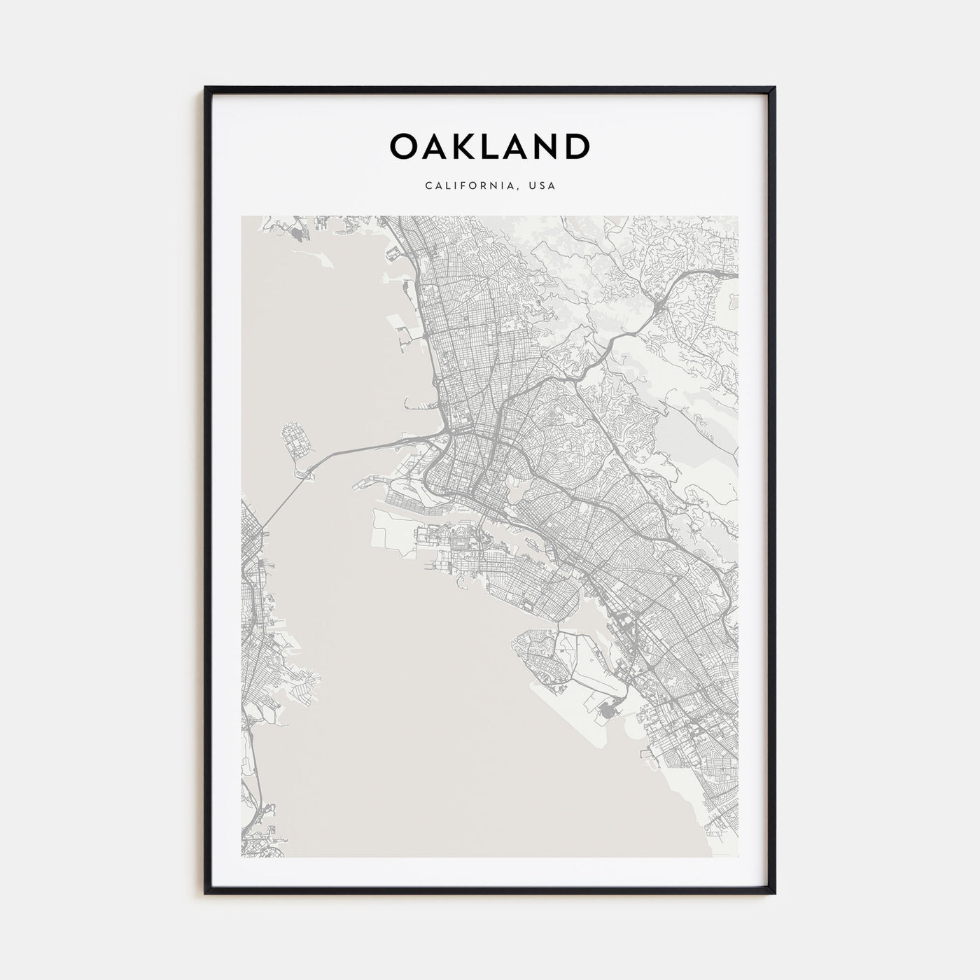 Oakland Map Portrait Poster