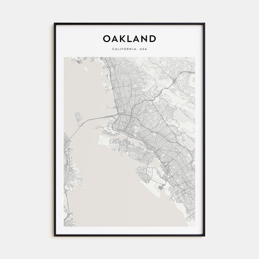 Oakland Map Portrait Poster