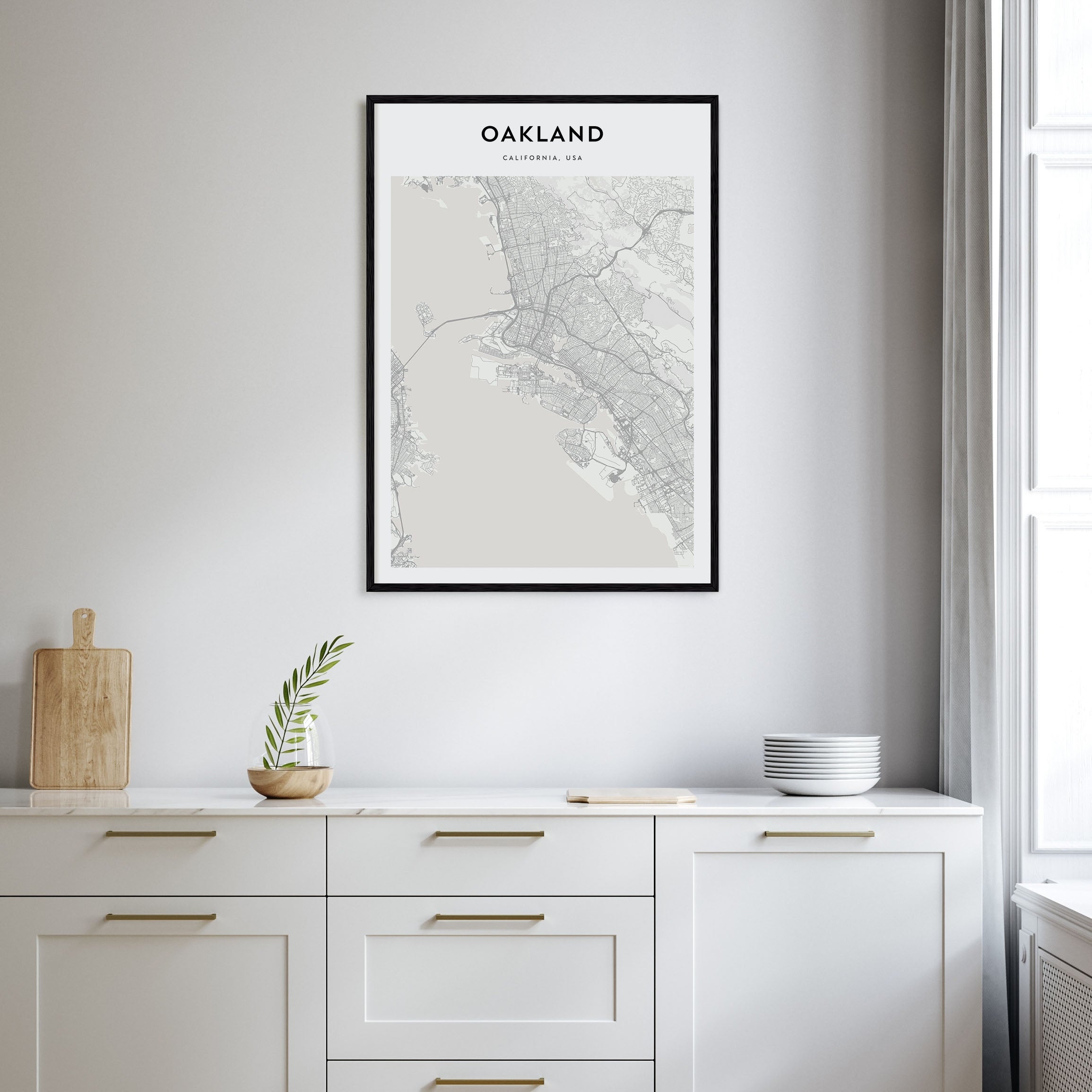 Oakland Map Portrait Poster
