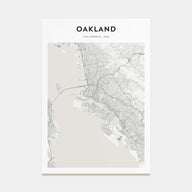 Oakland Map Portrait Poster