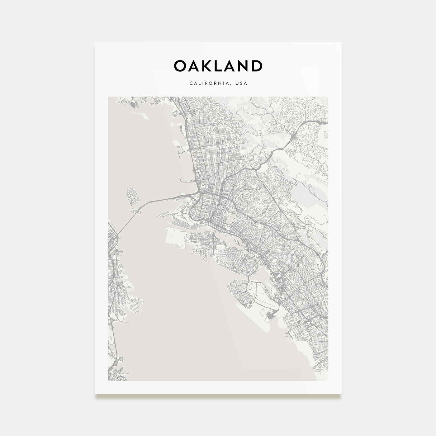 Oakland Map Portrait Poster