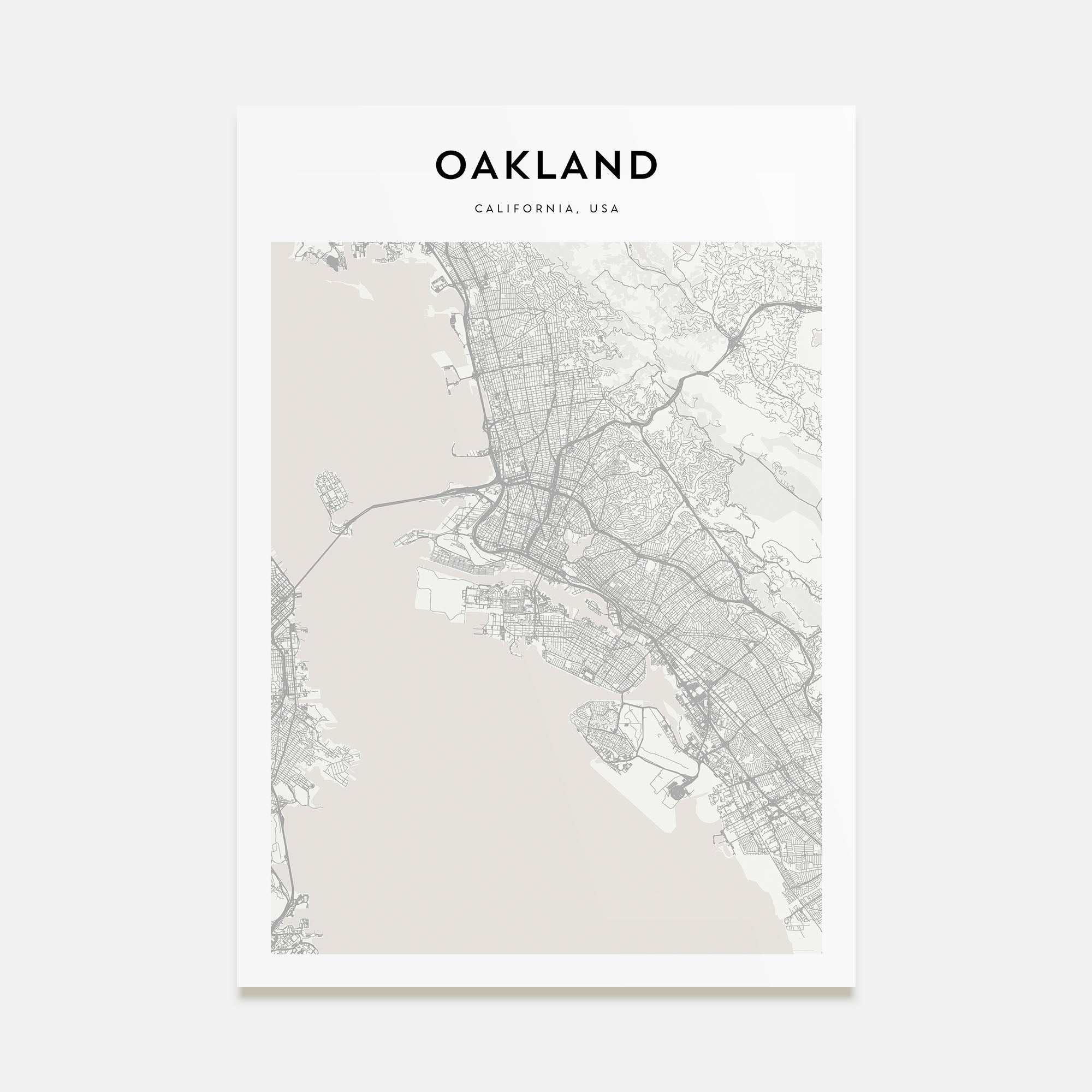 Oakland Map Portrait Poster