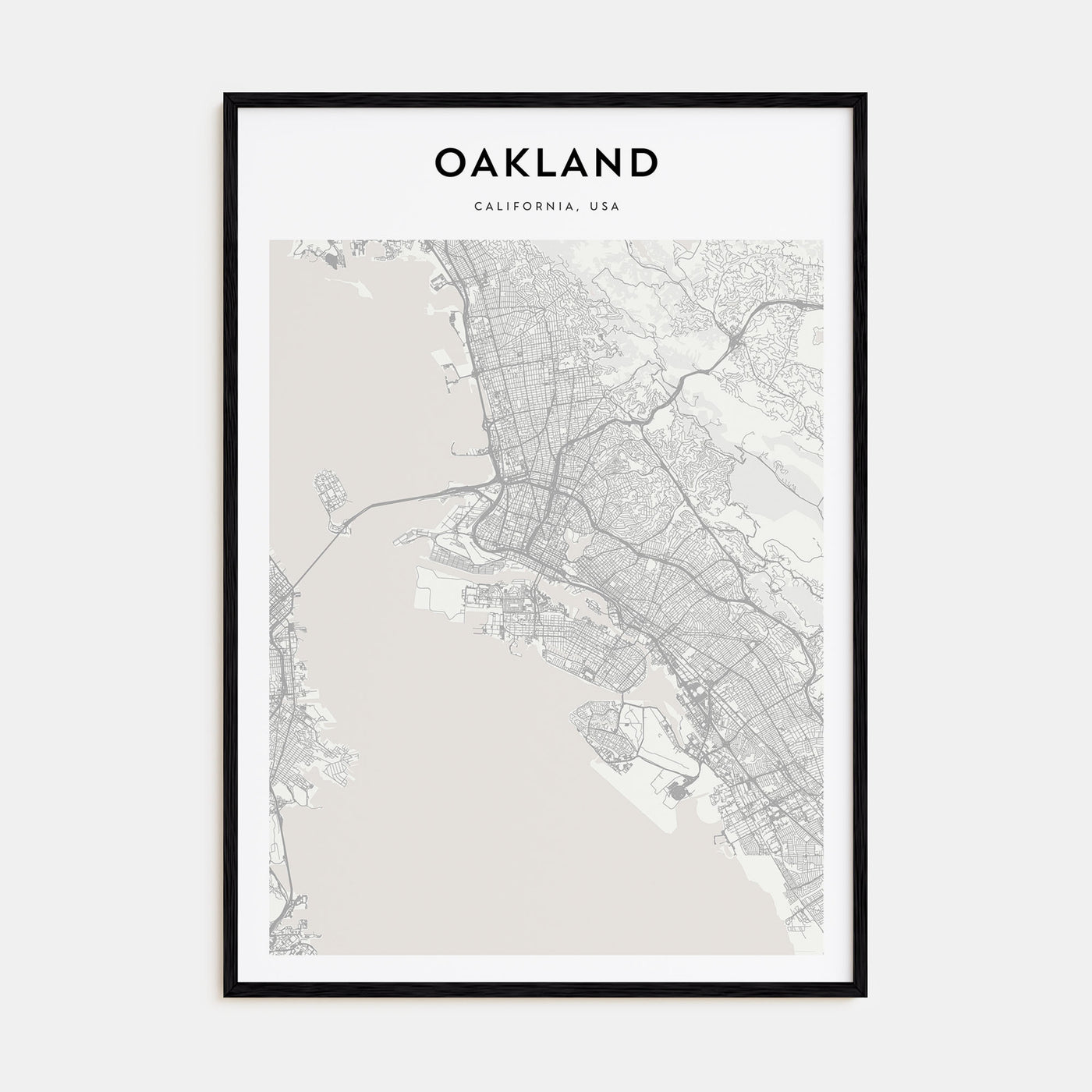 Oakland Map Portrait Poster