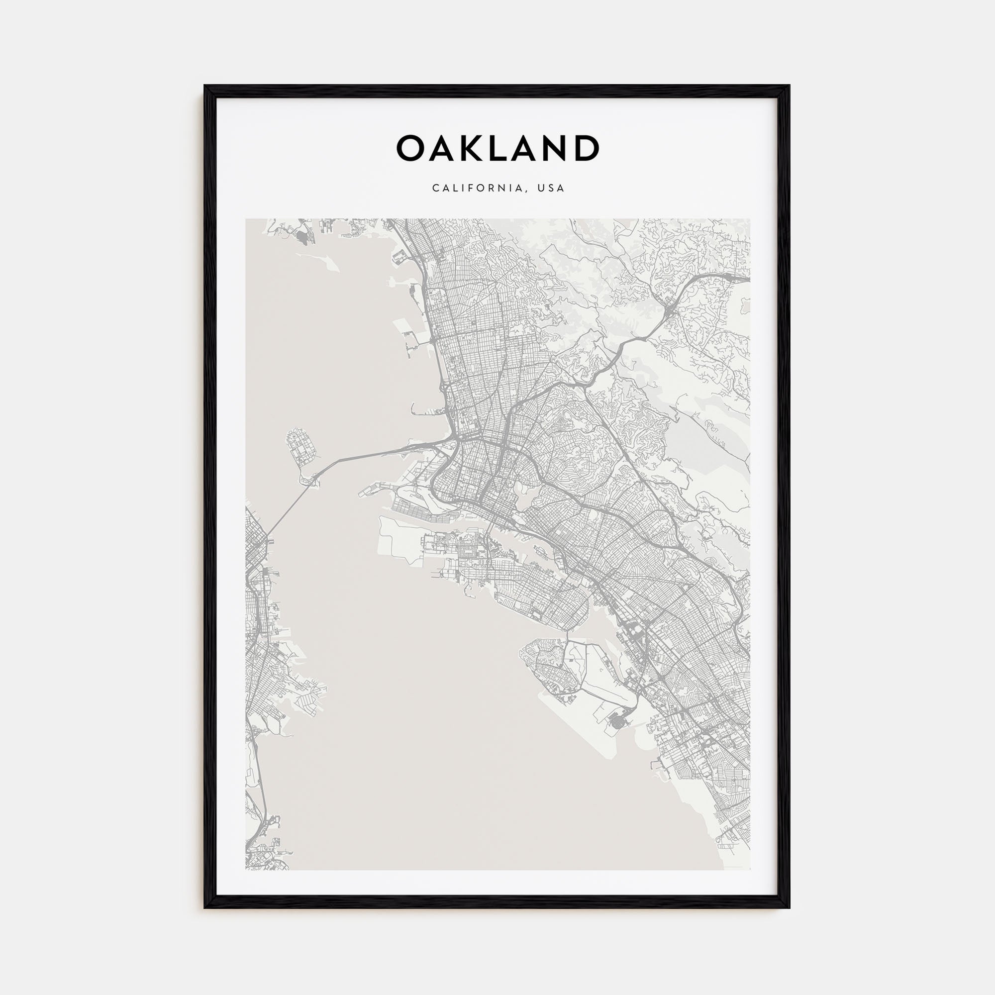 Oakland Map Portrait Poster