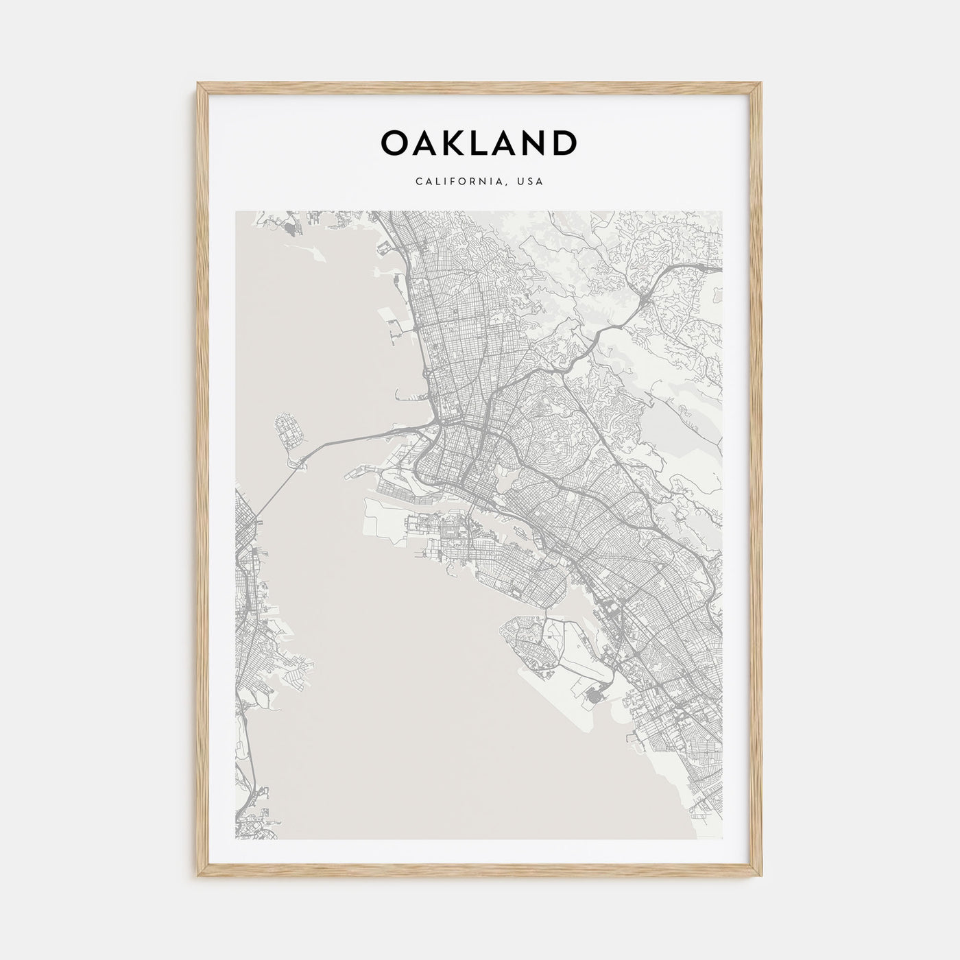 Oakland Map Portrait Poster