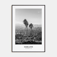 Oakland Portrait B&W No 1 Poster