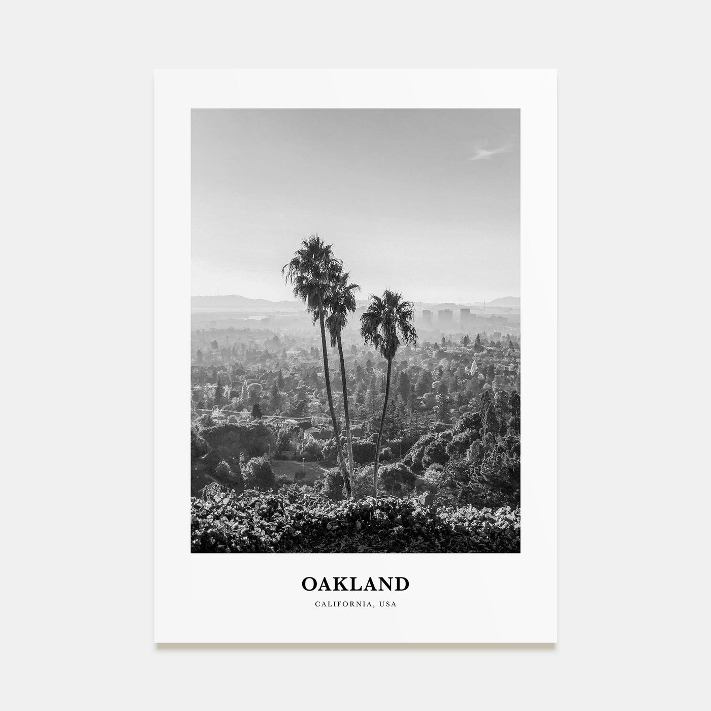 Oakland Portrait B&W No 1 Poster
