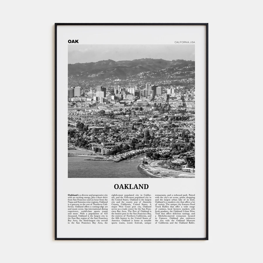 Oakland Travel B&W No 1 Poster