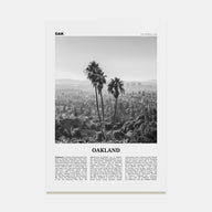 Oakland Travel B&W No 2 Poster