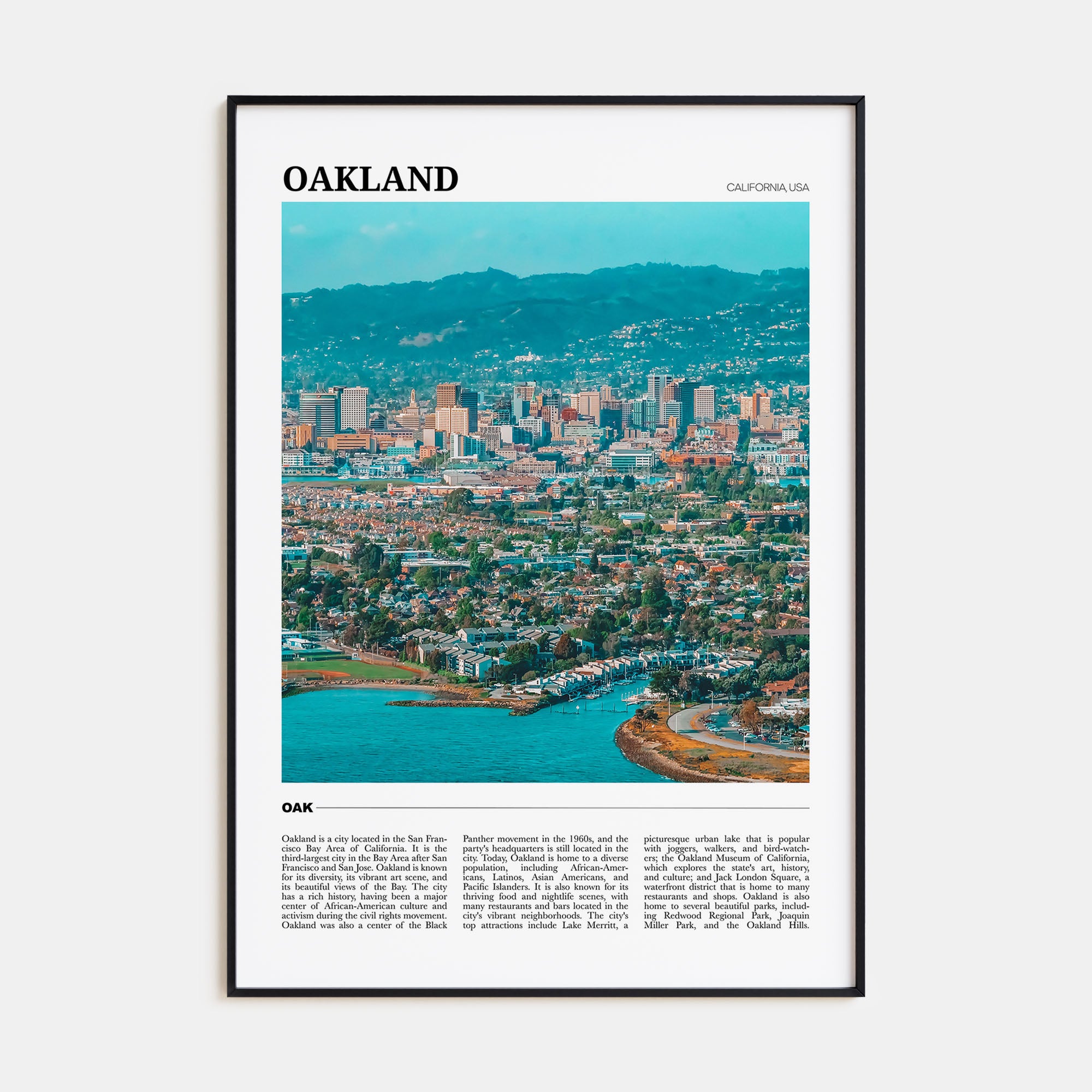 Oakland Travel Color Poster