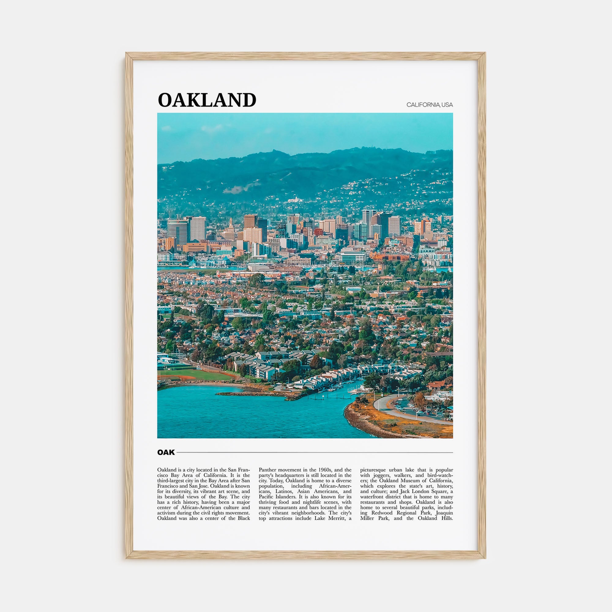Oakland Travel Color Poster